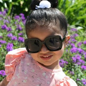 Kids Black Classic Square Sunglasses